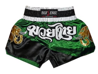 Boxsense Thai Boxing Shorts : BXS-091-Green