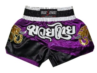 Boxsense Thai Boxing Shorts : BXS-091-Purple