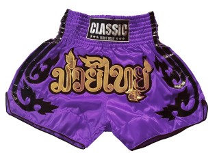 Classic Muay Thai Shorts : CLS-016-Purple