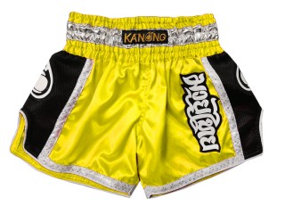 Kanong Retro Thai Boxing Shorts : KNSRTO-208-yellow