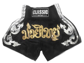 Classic Women Muay Thai Kickboxing Shorts : CLS-015 Black