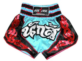 Boxsense Thai Boxing Shorts : BXS-063-Lightblue