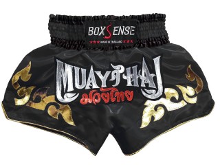 Boxsense Thai Boxing Shorts : BXS-092-Black