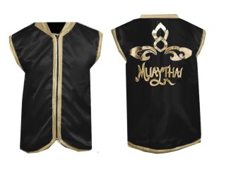 Kanong Custom Muay Thai Cornerman Jacket : Black Lai Thai