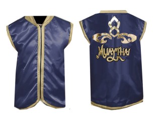 Kanong Custom Muay Thai Cornerman Jacket : Navy Lai Thai