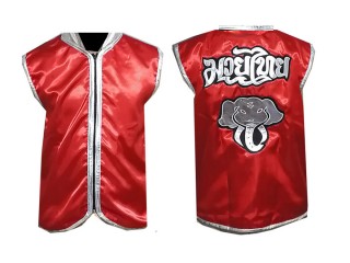 Kanong Custom Muay Thai Boxing Cornerman Jacket : Red Elephant