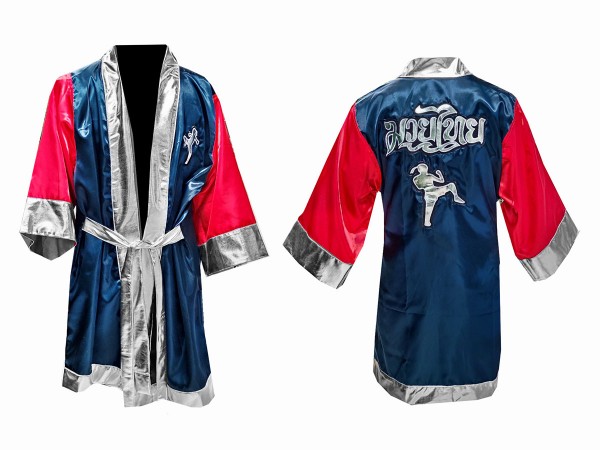 Kanong Custom Muay Thai Fight Robe : Blue/Red Boxer