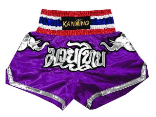 Kanong Muay Thai Kick boxing Shorts : KNS-125-Purple Elephant 