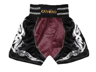 Kanong Boxing Shorts Trunks : KNBSH-202-Maroon-Black