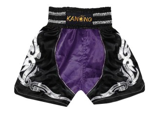 Kanong Boxing Shorts Trunks : KNBSH-202-Purple-Black