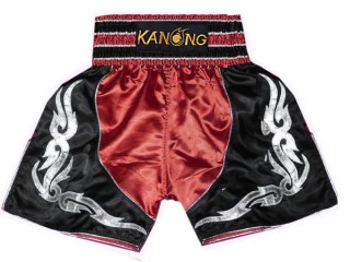 Kanong Boxing Shorts Trunks : KNBSH-202-Red-Black