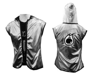 KANONG Custom Woman Muay Thai Hoodies / Walk in Hoodies Jacket for Woman : Silver