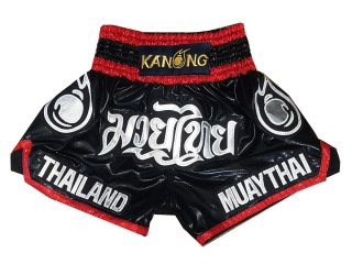 Kanong Kids Muay Thai Kick boxing Shorts : KNS-118-Black