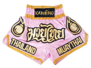 Kanong Kids Muay Thai Kick boxing Shorts : KNS-118-Pink-K