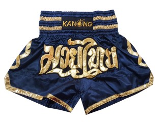 Kanong Kids Muay Thai Kick boxing Shorts : KNS-121-Navy-K