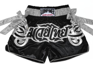 Lumpinee Child  Muay Thai Shorts : LUM-051-Black-Silver-K