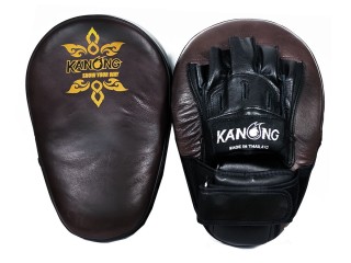Kanong Real Leather Muay Thai Long Punch Pads : Brown/Black