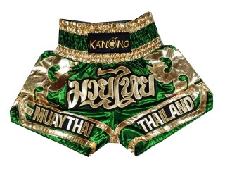 Kanong Muay Thai boxing Shorts : KNS-136-Green