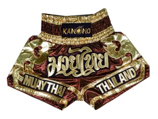 Kanong Muay Thai boxing Shorts : KNS-136-Maroon