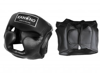Kanong Muay Thai Head Gear Helmet : Black