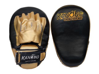 Kanong Muay Thai Long/Wide Punch Pads : Black/Gold