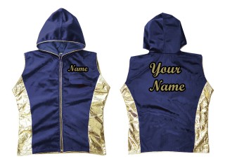 KANONG Custom Boxing Hoodie / Muay Thai Jacket : Navy Gold