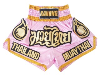 Kanong Muay Thai Kick boxing Shorts : KNS-118-Pink