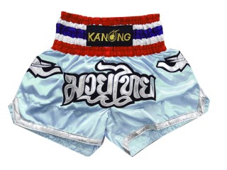 Kanong Muay Thai Kick boxing Shorts : KNS-125-LightBlue Elephant 