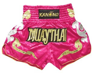 Kanong Muay Thai Kick boxing Shorts : KNS-126-DarkPink