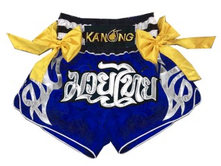 Kanong Muay Thai Kick boxing Shorts : KNS-127-Blue