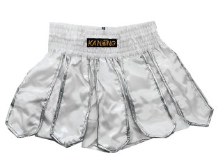 Kanong Muay Thai gladiator Skirt Shorts : KNS-139-White