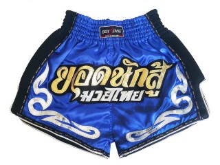 Boxsense Retro Thai Boxing Shorts : BXSRTO-027-Blue