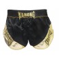 Kanong Women's Retro Thai Boxing Shorts : KNSRTO-201-Black-Gold