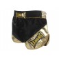 Kanong Women's Retro Thai Boxing Shorts : KNSRTO-201-Black-Gold