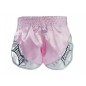 Kanong Retro Thai Boxing Shorts : KNSRTO-201-Pink-Silver