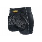 Kanong Retro Thai Boxing Shorts : KNSRTO-206-Black