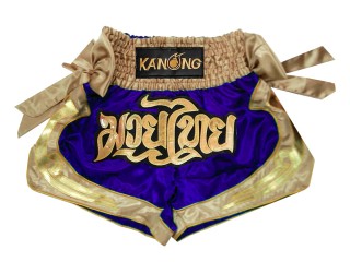 Kanong Muay Thai Kick boxing Shorts : KNS-132-Blue