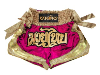 Kanong Muay Thai Kick boxing Shorts : KNS-132-Rose