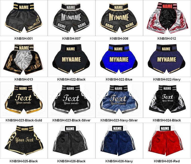 Short boxe anglaise Personnalisé : KNBSH-022-Or